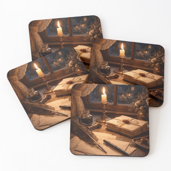 Item preview, Victorian Letters by Candlelight – Quiet Cottagecore Writing Nook designed and sold by ArtFreshStudio.