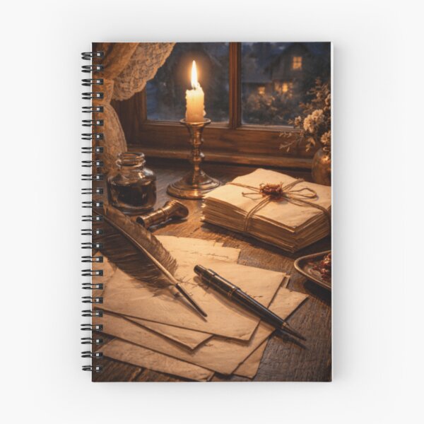 Item preview, Victorian Letters by Candlelight – Quiet Cottagecore Writing Nook designed and sold by ArtFreshStudio.