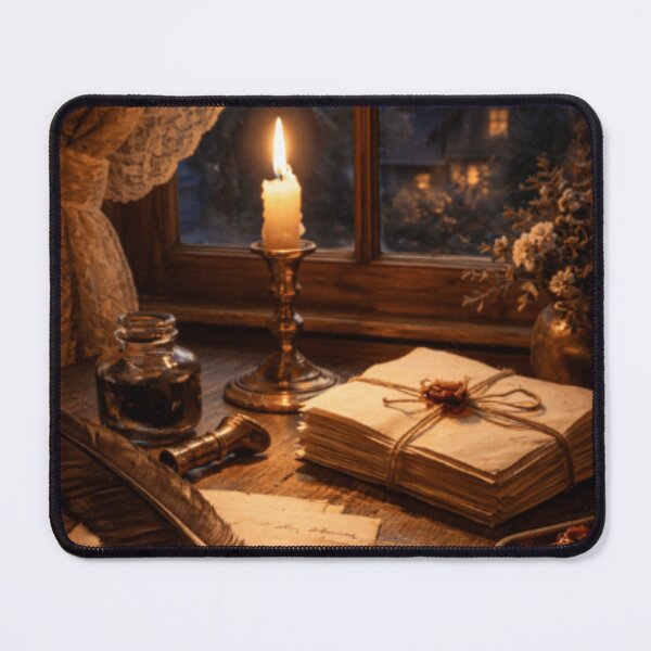 Item preview, Victorian Letters by Candlelight – Quiet Cottagecore Writing Nook designed and sold by ArtFreshStudio.