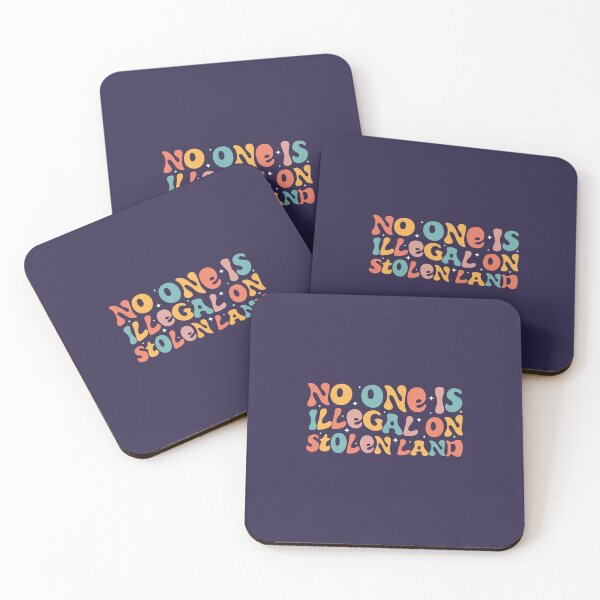 Item preview, No one is illegal on stolen land - Retro Groovy Style designed and sold by GosiaArtGarden.