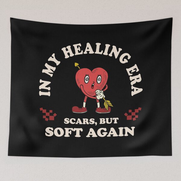 Item preview, In My Healing Era Vintage Retro Cartoon Heart designed and sold by CreareAT.