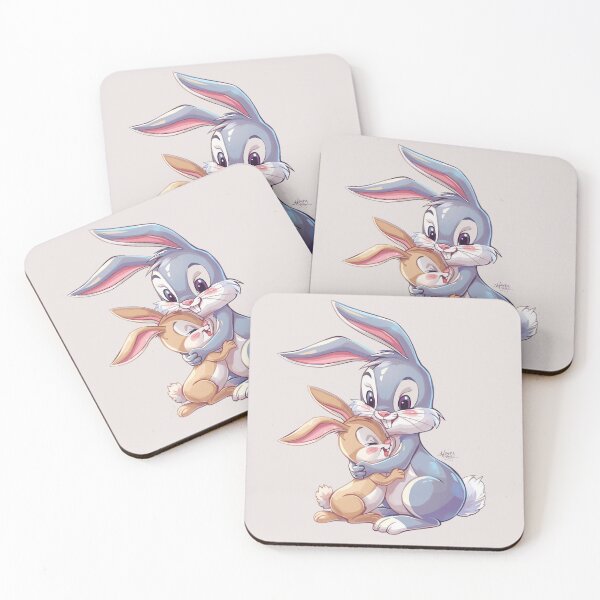 Item preview,  Blue Bunny and Brown Baby Tender Embrace designed and sold by Nature's Palette.