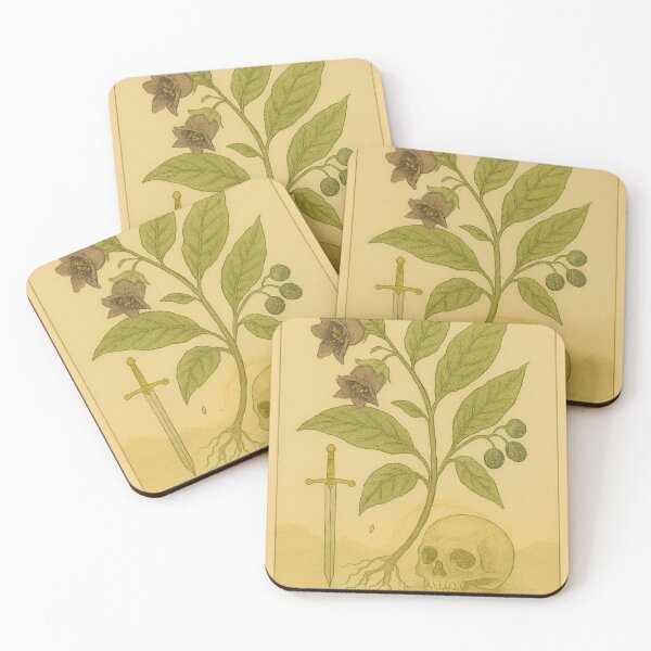 Item preview, Death + Belladonna — Botanical Arcana Tarot Art designed and sold by LuxuryApparels.