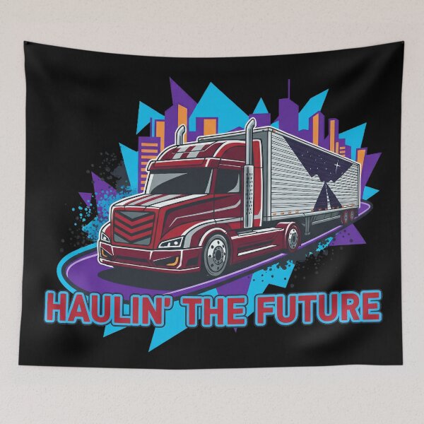 Item preview, Haulin' The Future - Red Edition Cyber Trucker designed and sold by BounoWorld.
