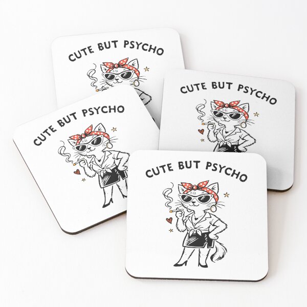 Item preview, Cute But Psycho Vintage Cat Lady Illustration designed and sold by CreareAT.