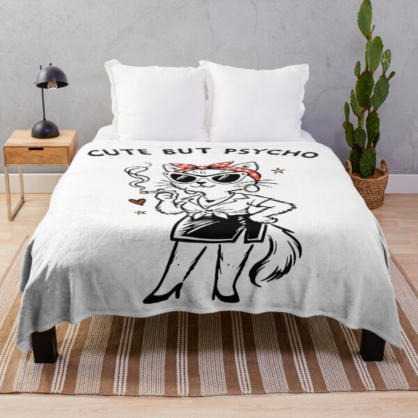 Item preview, Cute But Psycho Vintage Cat Lady Illustration designed and sold by CreareAT.