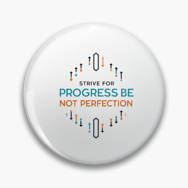 Item preview, Strive For Progress Not Perfection Geometric Arrow Art designed and sold by Posiheal26.