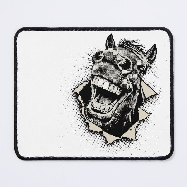 Item preview, Grinning horse vintage halftone illustration raster designed and sold by CreareAT.