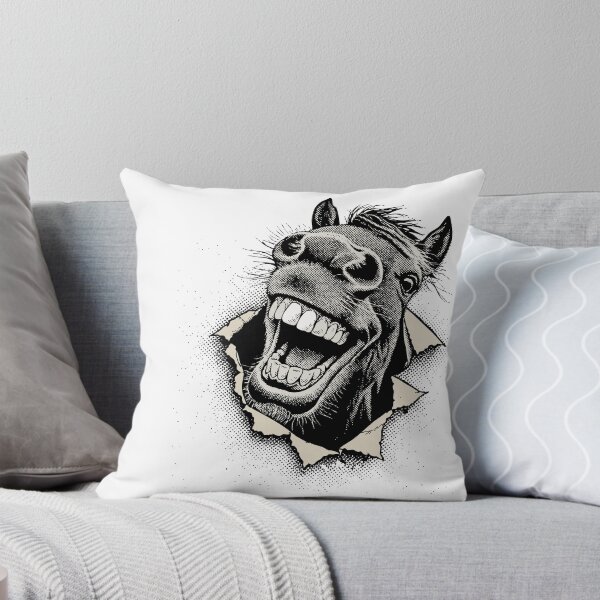 Item preview, Grinning horse vintage halftone illustration raster designed and sold by CreareAT.