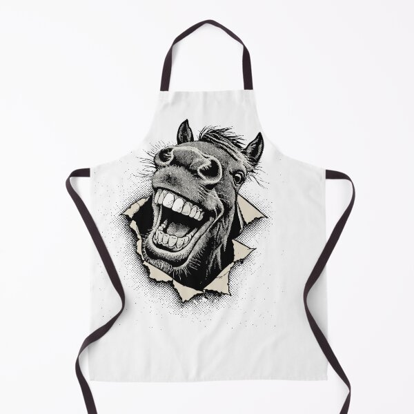 Item preview, Grinning horse vintage halftone illustration raster designed and sold by CreareAT.