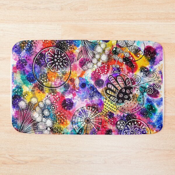 Item preview, Vibrant Abstract Floral Zentangle Dreamscape designed and sold by Duckey8.