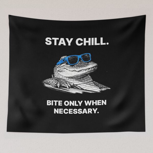 Item preview, Stay Cool Stay Chilled Alligator Meme designed and sold by CreareAT.