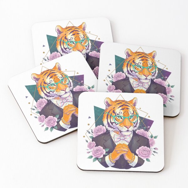 Item preview, Dapper Tiger in Suit with Roses   designed and sold by TeeARTHY.