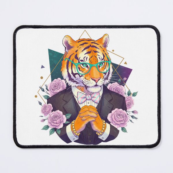 Item preview, Dapper Tiger in Suit with Roses designed and sold by TeeARTHY.