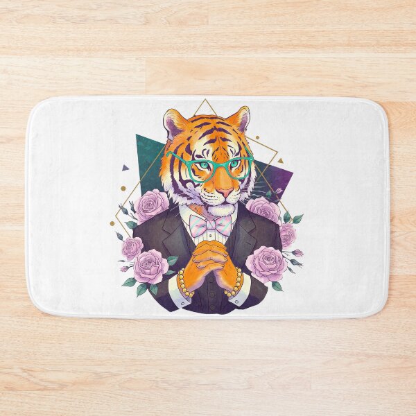 Item preview, Dapper Tiger in Suit with Roses   designed and sold by TeeARTHY.