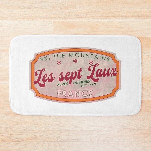 Aperçu de l'œuvre Les sept Laux, France, Alpes du Nord, Ski, badge de ski texturé créée et vendue par Wanderful-roads.