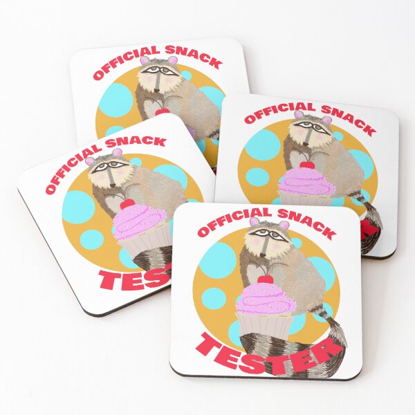Item preview, Official Snack Tester – Cute Raccoon & Cupcake Whimsical Art designed and sold by MidModMagic.
