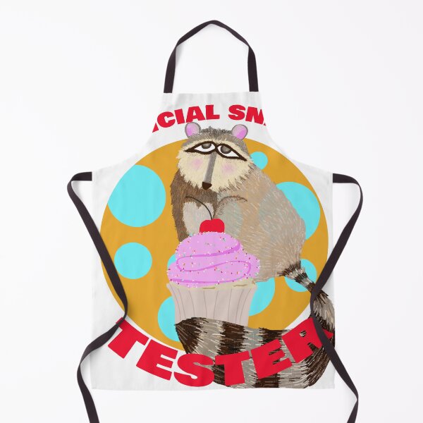Item preview, Official Snack Tester – Cute Raccoon & Cupcake Whimsical Art designed and sold by MidModMagic.