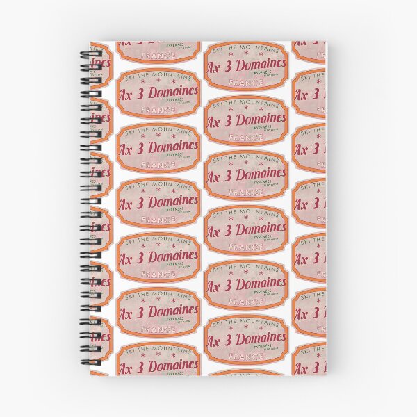 Item preview, Ax 3 Domaines, France, Pyrénées, Ski, textured skiing badge designed and sold by Wanderful-roads.