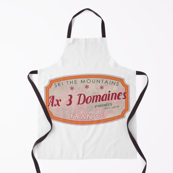 Item preview, Ax 3 Domaines, France, Pyrénées, Ski, textured skiing badge designed and sold by Wanderful-roads.