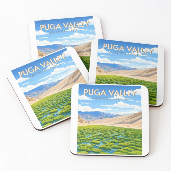 Item preview, Puga Valley in Ladakh, India, Vintage Art Travel Landscape designed and sold by MaateoDesign.