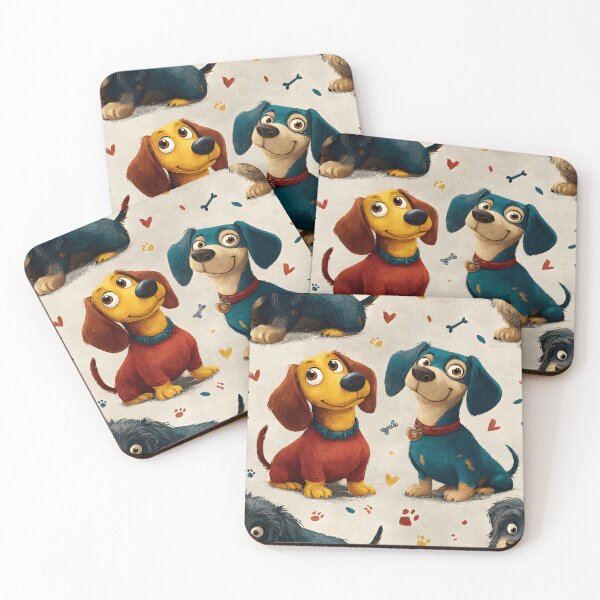 Item preview, Cute Dachshunds Funny Dog Lover Vintage Pattern designed and sold by SecretDicer.
