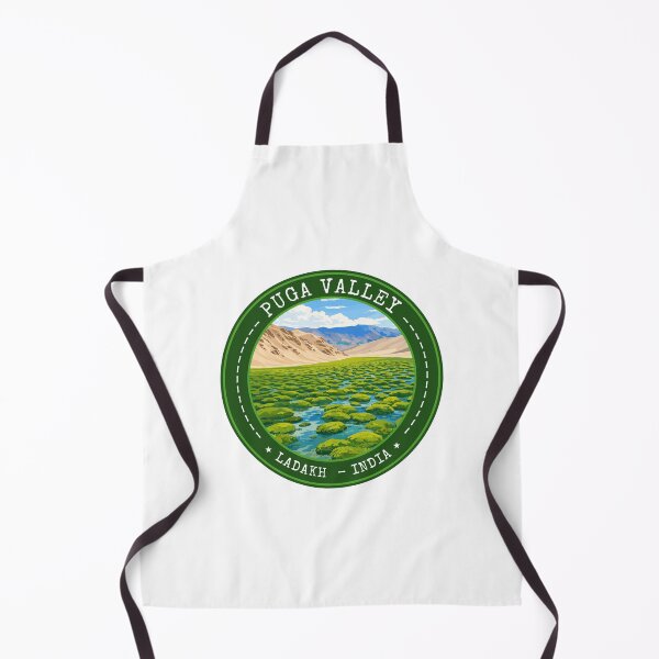 Item preview, Puga Valley in Ladakh, India, Vintage Travel Art Circle Emblem designed and sold by MaateoDesign.