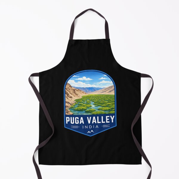 Item preview, Puga Valley in Ladakh, India, Retro Travel Art Emblem designed and sold by MaateoDesign.