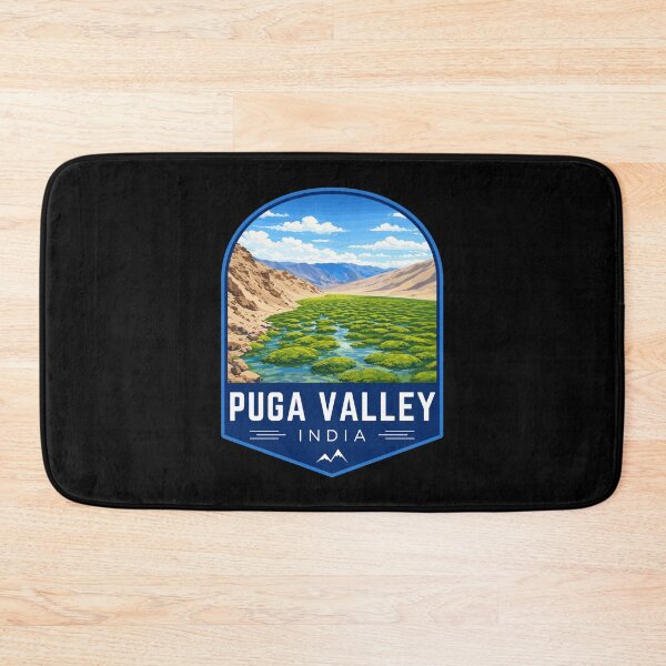 Item preview, Puga Valley in Ladakh, India, Retro Travel Art Emblem designed and sold by MaateoDesign.