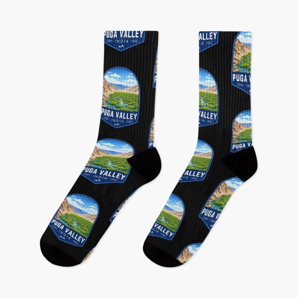 Item preview, Puga Valley in Ladakh, India, Retro Travel Art Emblem designed and sold by MaateoDesign.