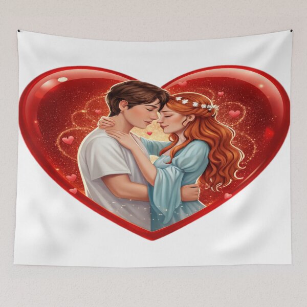Item preview, Eternal Love Heart - Romantic Valentine's Couple Illustration designed and sold by Droosam.