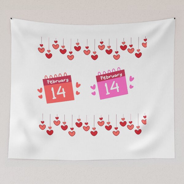 Item preview, Valentine’s Day February 14 Heart Calendar Design – Cute Red Love Illustration (Support a Student’s Education) designed and sold by 1234saad.