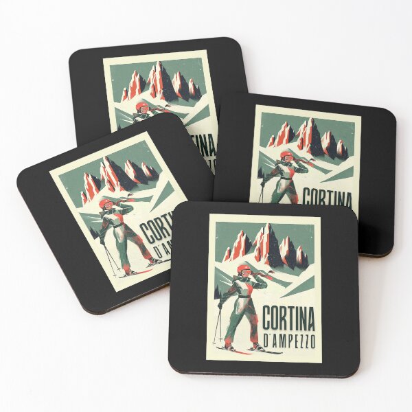 Item preview, Cortina Dampezzo Dolomite Mountains Ski Artv designed and sold by vinistudio.