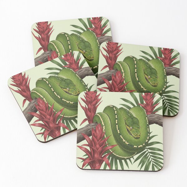 Item preview, Green Tree Python Tropical Jungle Wildlife Design designed and sold by BirdsnStuff.