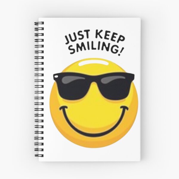 Item preview, Just Keep Smiling Cool Sunglasses Emoji Graphic Art designed and sold by Posiheal26.