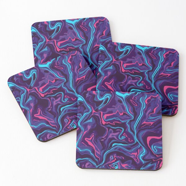 Item preview, Electric Liquid Marble - Neon Cyberpunk Abstract Pattern designed and sold by Flow19.