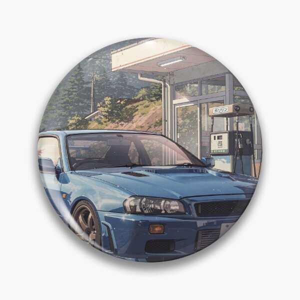 Item preview, Skyline R34 JDM Mountain Road Retro Anime designed and sold by RCStoreUy.
