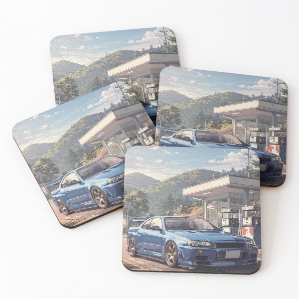 Item preview, Skyline R34 JDM Mountain Road Retro Anime designed and sold by RCStoreUy.