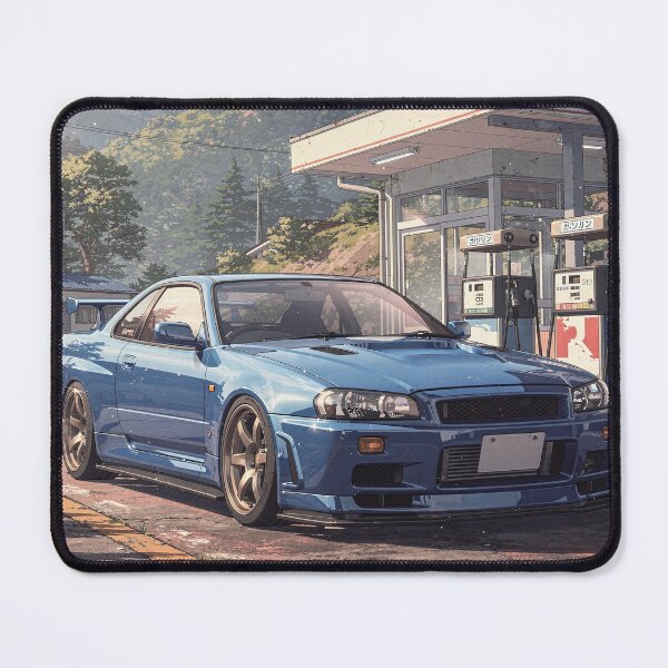 Item preview, Skyline R34 JDM Mountain Road Retro Anime designed and sold by RCStoreUy.