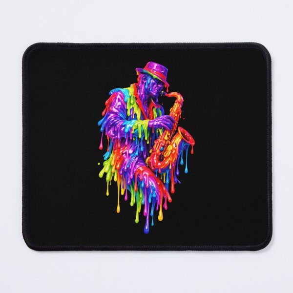 Item preview, Psychedelic Dripping Saxophone Player - Trippy Jazz Musician designed and sold by SHHCreations.