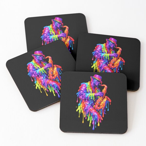 Item preview, Psychedelic Dripping Saxophone Player - Trippy Jazz Musician designed and sold by SHHCreations.
