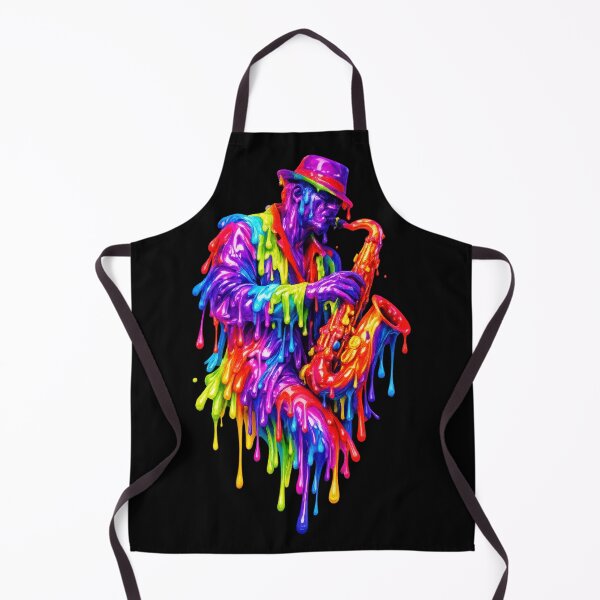 Item preview, Psychedelic Dripping Saxophone Player - Trippy Jazz Musician designed and sold by SHHCreations.