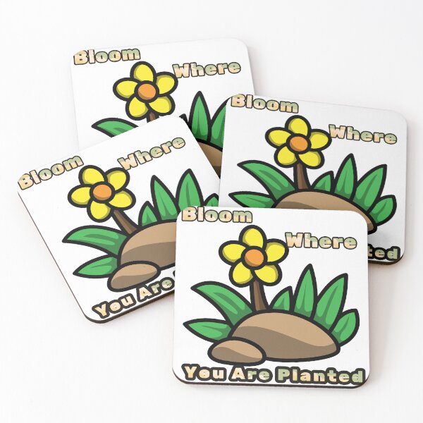Item preview, Bloom Where You Are Planted Kawaii Flower Illustration designed and sold by Pukisdaizi.