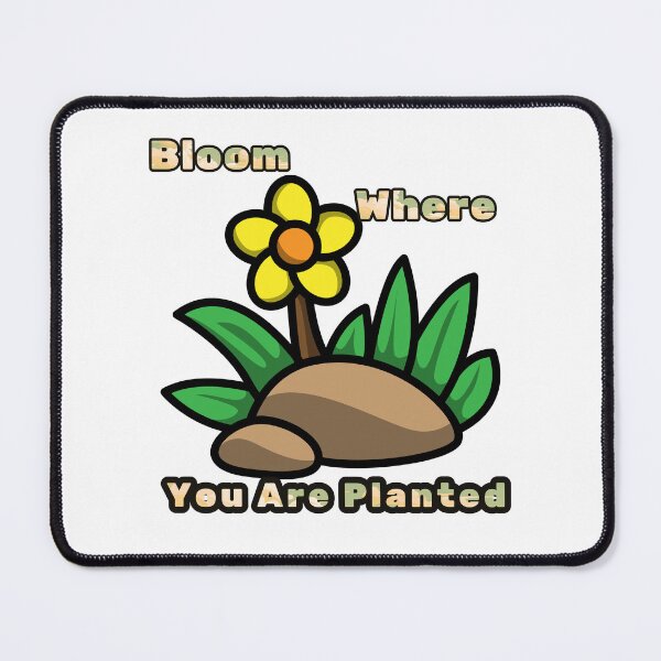 Item preview, Bloom Where You Are Planted Kawaii Flower Illustration designed and sold by Pukisdaizi.