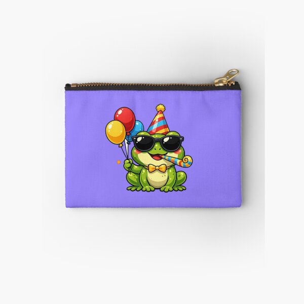 Item preview, Festive frog with hat and balloons designed and sold by FroggyOnly.