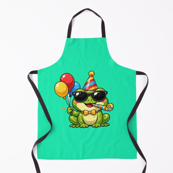 Item preview, Festive frog with hat and balloons designed and sold by FroggyOnly.