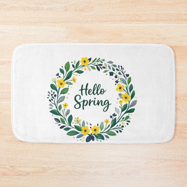 Item preview, Hello Spring Floral Botanical Minimal Brush Design designed and sold by Combat Skies.