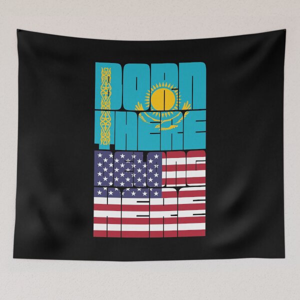 Item preview, Born Kazakhstan Belong American designed and sold by FlagX.