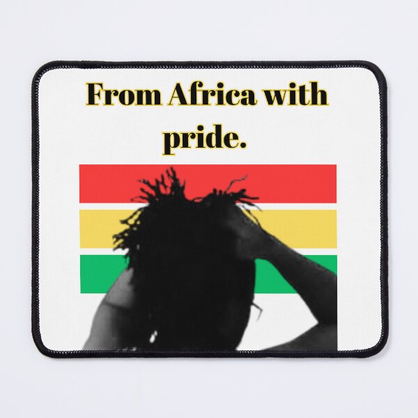 Item preview, "From Africa With Pride" - Red Yellow Black Afrocentric Art T-Shirt Featuring Rasta Woman Photography designed and sold by BennDeLeon.