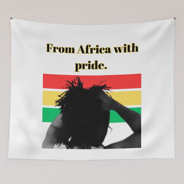 Item preview, "From Africa With Pride" - Red Yellow Black Afrocentric Art T-Shirt Featuring Rasta Woman Photography designed and sold by BennDeLeon.